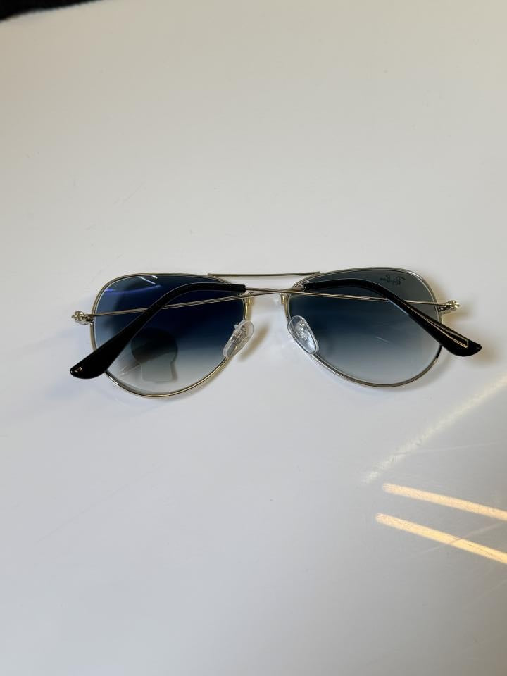 RB. Silver Blue Shaded Aviator |3025
