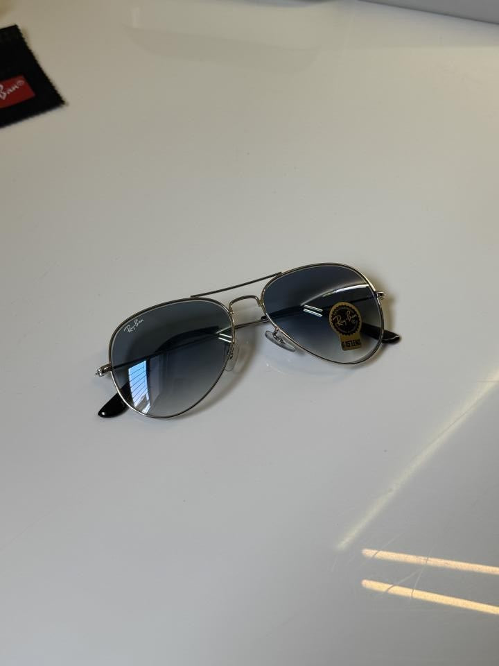 RB. Silver Blue Shaded Aviator |3025